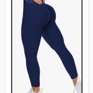 ⭐️ 2 for 30 ⭐️ TikTok Navy Blue Anti Cellulite Scrunch But Leggings